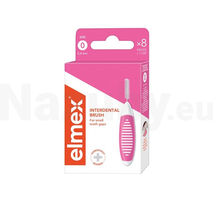 Elmex 0,4 mm Pink medzizubná kefka 8 ks