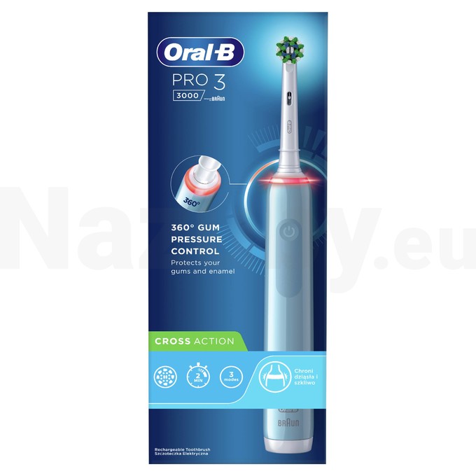 Oral-B PRO 3000 Blue oscilačná kefka