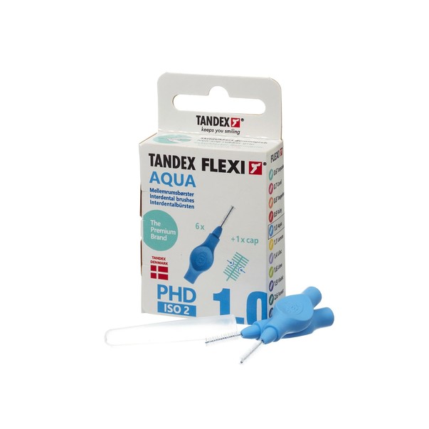 Tandex Flexi 1,0 Aqua medzizubná kefka 6 ks