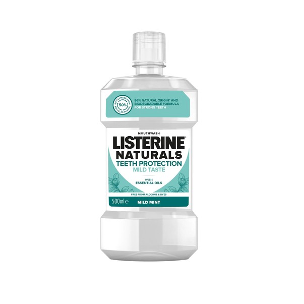 Listerine Naturals Teeth Protection Mild Taste ústna voda 500 ml