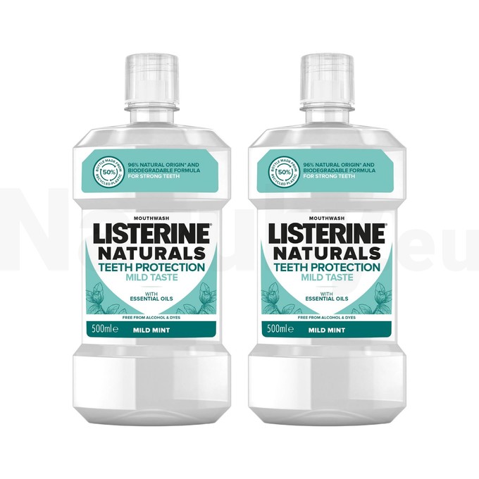 Listerine Naturals Teeth Protection Mild Taste ústna voda 2x500 ml
