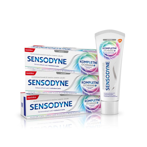 Sensodyne Complete Whitening zubná pasta 3x75 ml