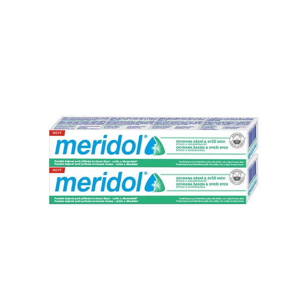 Meridol ochrana ďasien a svieži dych zubná pasta 2x75 ml