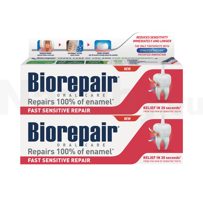 BioRepair Fast Sensitive Repair zubná pasta 2x75 ml
