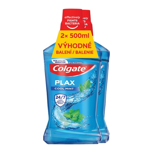 Colgate Plax Multi Protect Cool Mint ústna voda 2x500 ml