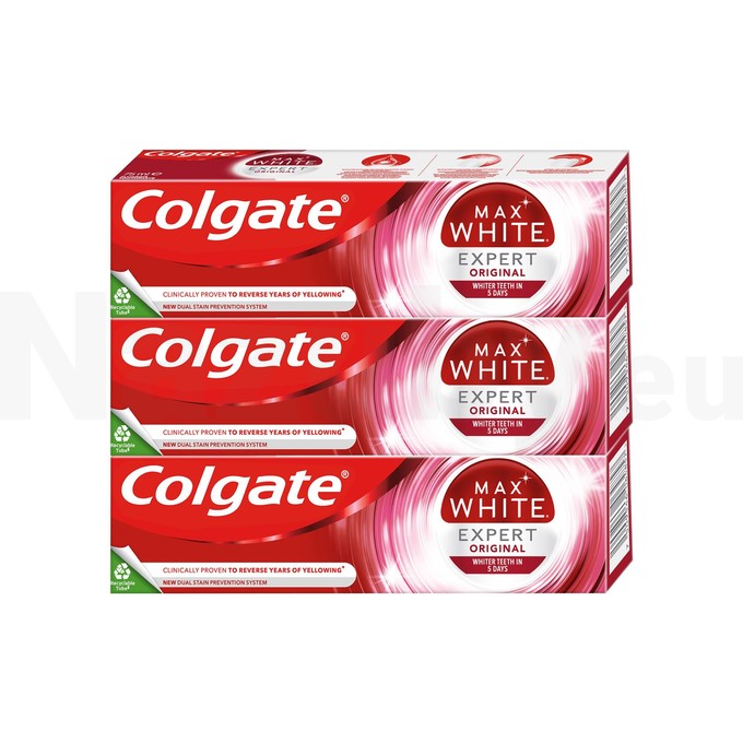 Colgate Max White Expert Original zubná pasta 3x75ml