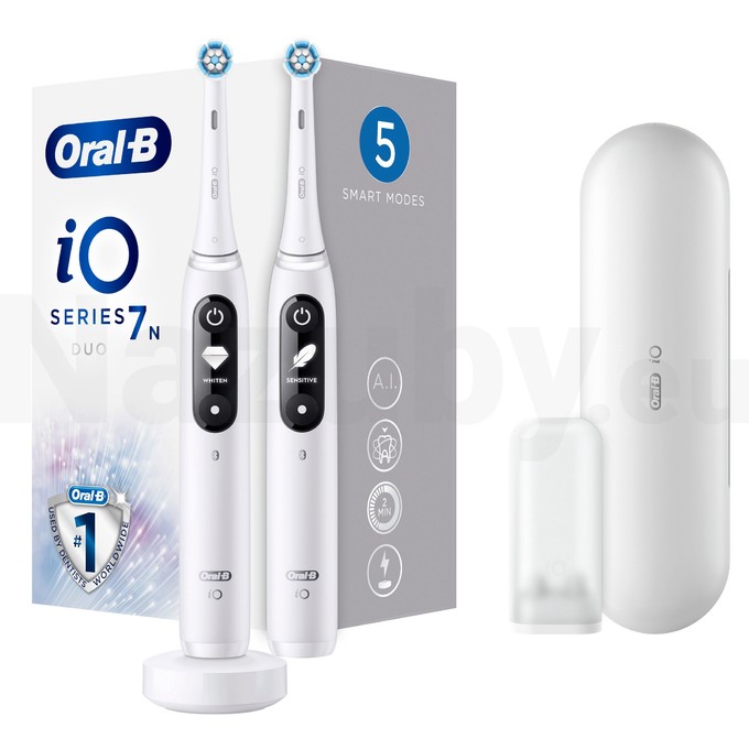 Oral-B iO Series 7 Duo White+White magnetická kefka 2 ks