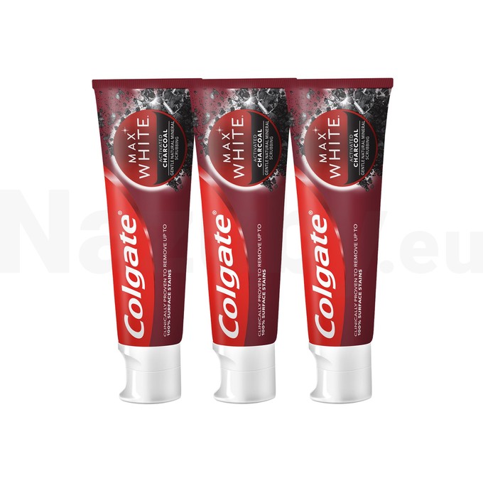 Colgate Max White Charcoal zubní pasta 3x75 ml