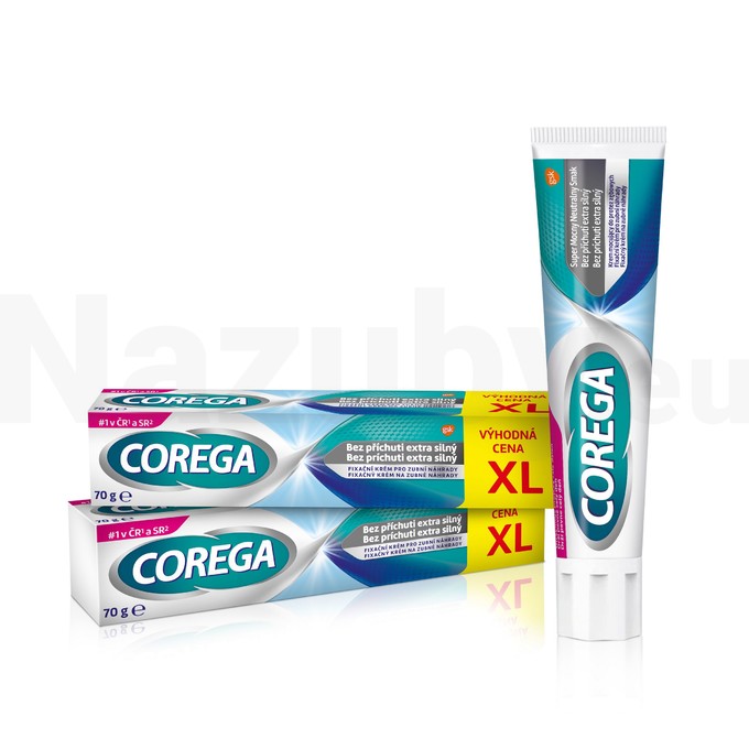 Corega Extra Strong Neutral fixačný krém 2x70 g