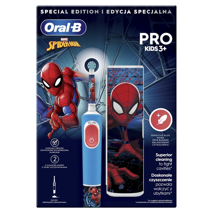 Oral-B Pro Kids Spiderman detská elektrická kefka