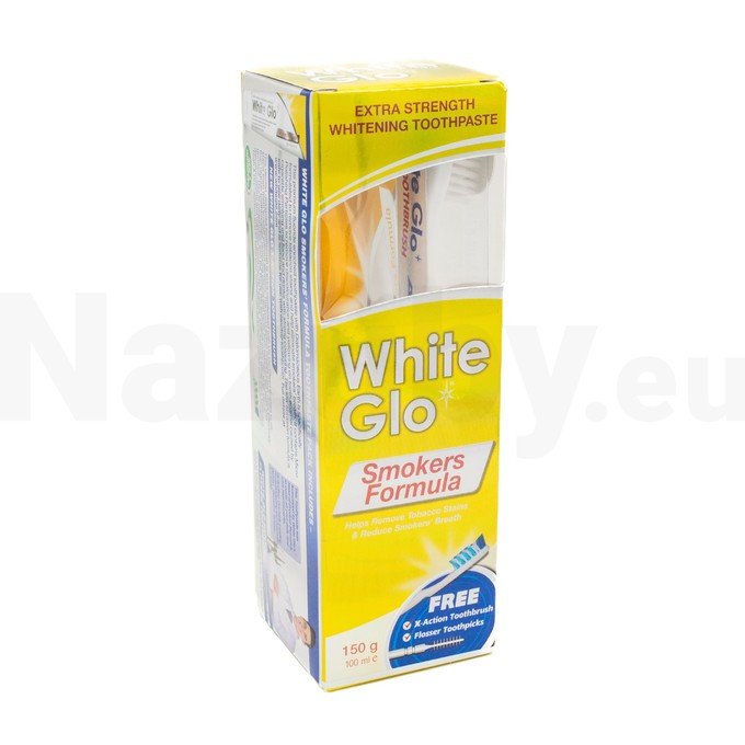 White Glo Smokers Formula bieliaca zubná pasta 100 ml + kefka