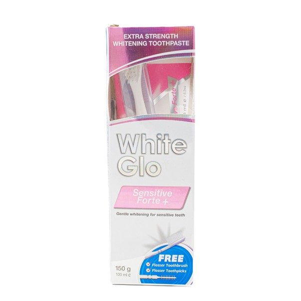 White Glo Sensitive Forte bieliaca zubná pasta 100 ml + zubná kefka
