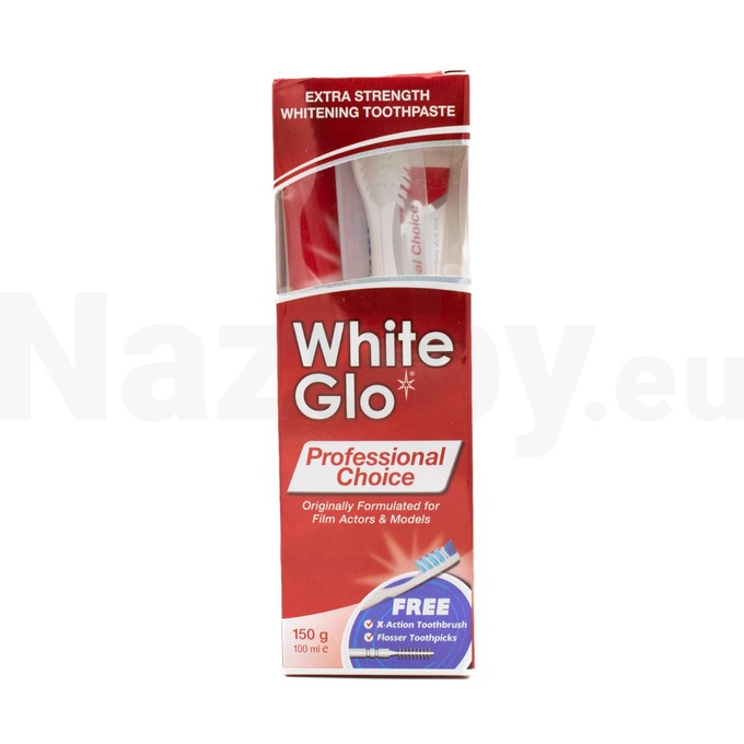 White Glo Professional Choice bieliaca zubná pasta 100 ml + kefka