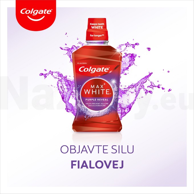 Colgate Max White Purple Reveal ústna voda 500 ml