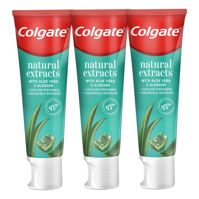 Colgate Natural Extracts Aloe Vera zubná pasta 3×75 ml