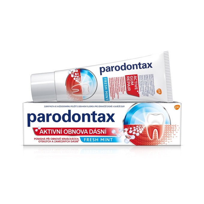 Parodontax aktívna obnova ďasien Fresh Mint zubná pasta 75 ml