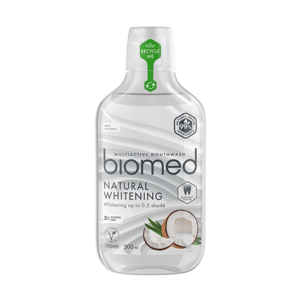 Biomed Natural Whitening ústna voda 500 ml