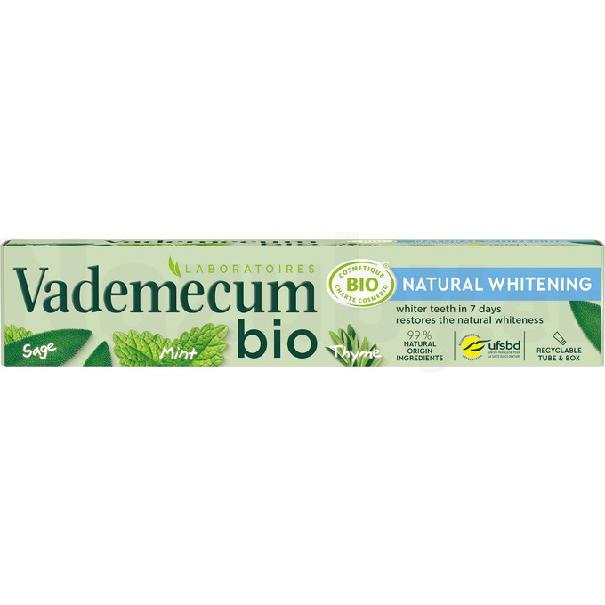 Vademecum BIO Natural Whitening zubná pasta 75 ml