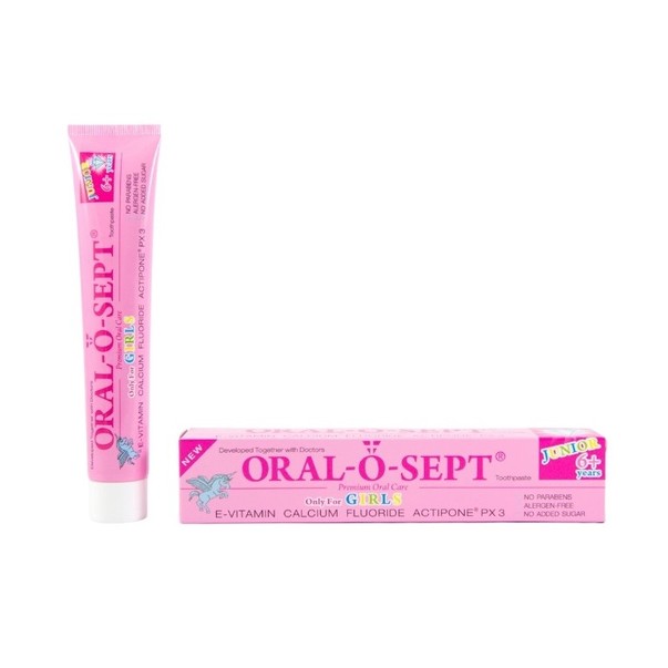Oral-o-sept Junior Girls 6+ zubná pasta 75 ml