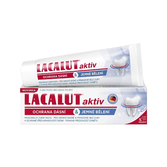 Lacalut Aktiv Gum Protect & Gentle Whitening zubná pasta 75 ml