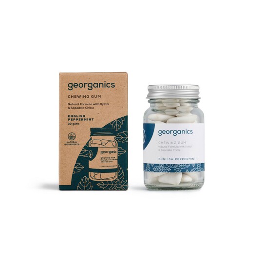 Georganics English Peppermint žuvačky 30 ks