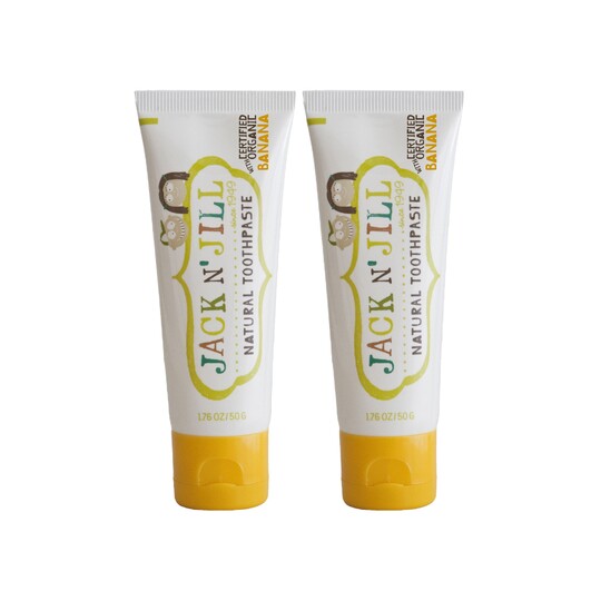 Jack N' Jill Organic Banana detská zubná pasta 2x50 g