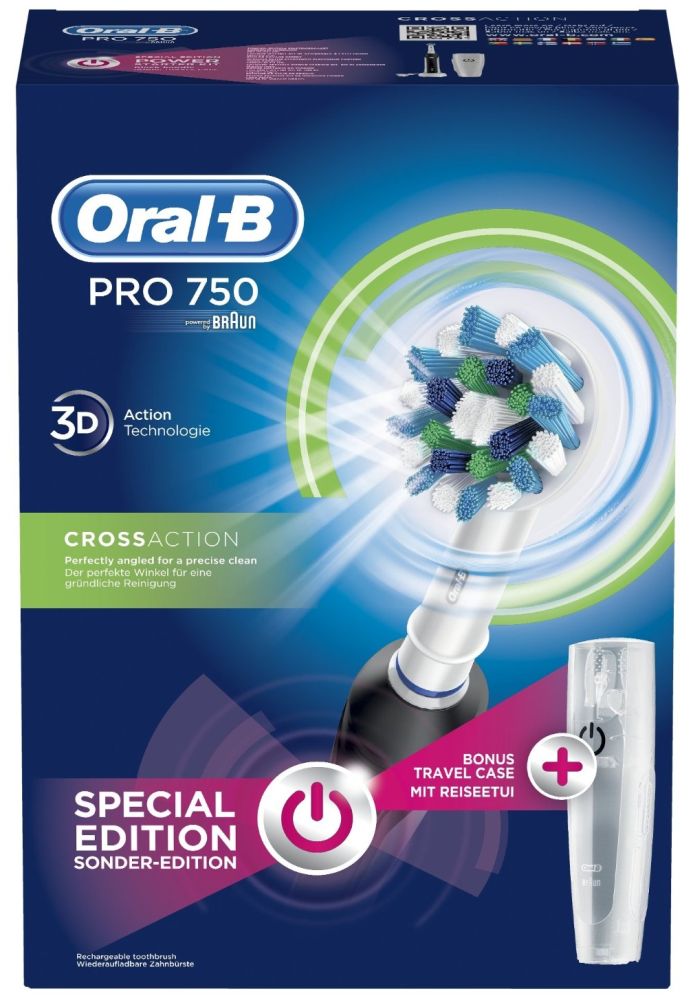 Oral-B PRO 750 CrossAction BLACK zubná kefka