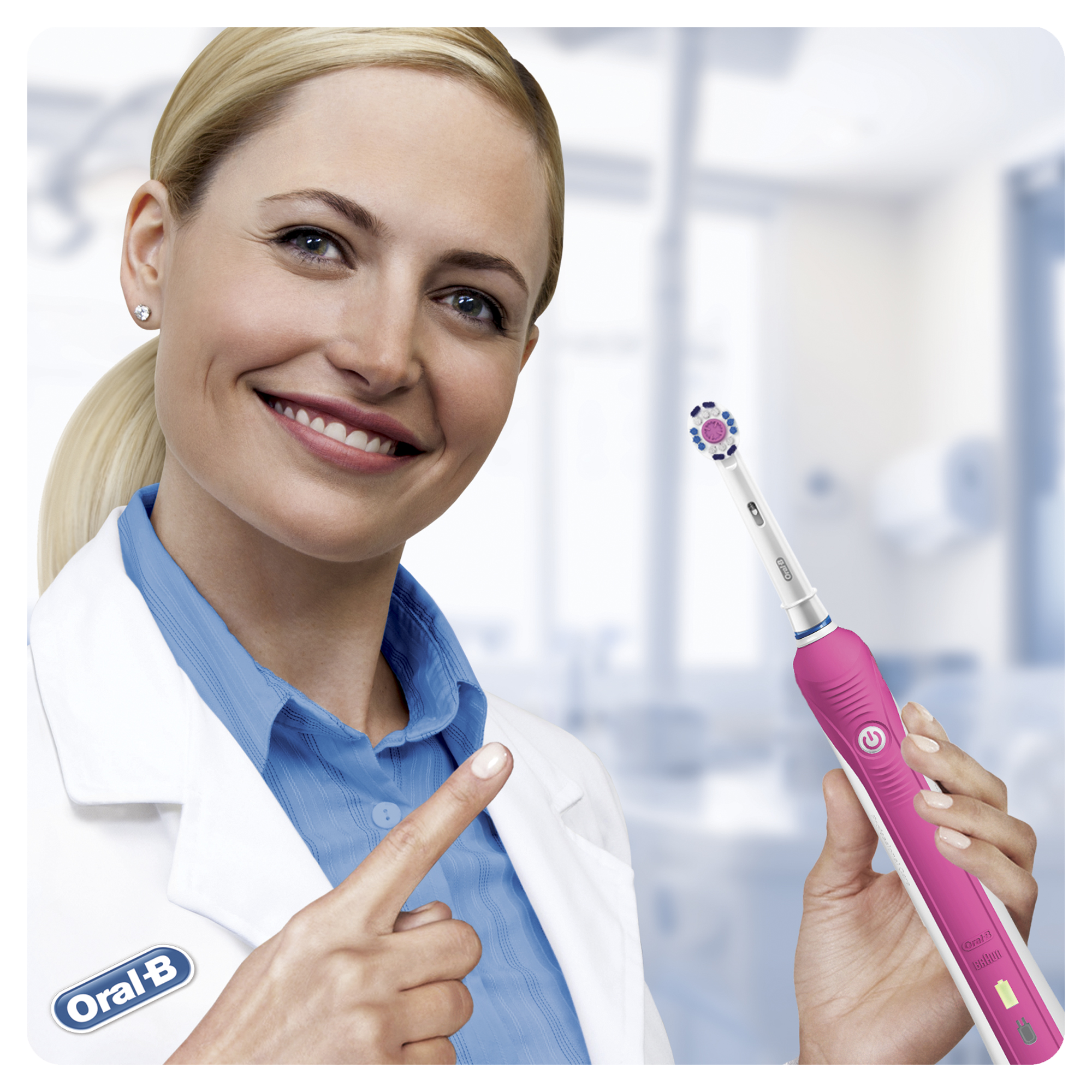 Oral-B PRO 750 3D White zubná kefka PINK