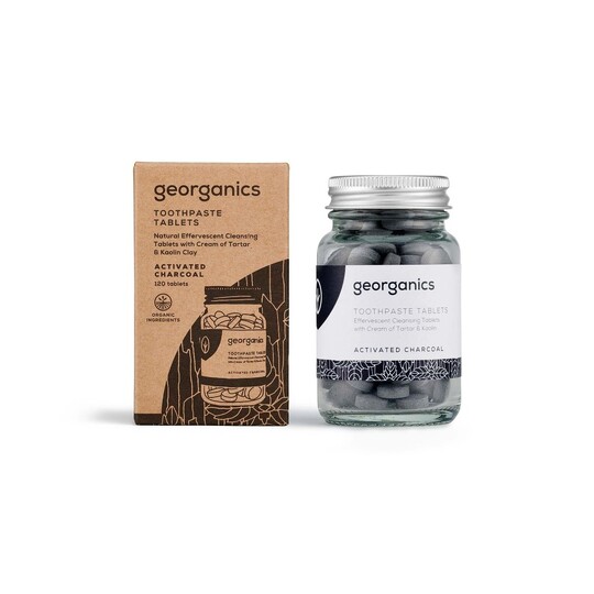 Georganics Activated Charcoal zubná pasta v tabletách 120 ks