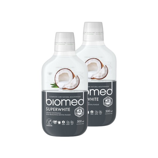 Biomed Superwhite ústna voda 2x500 ml