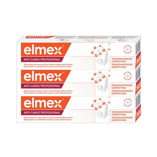 Elmex Anti-Caries Protection Professional zubná pasta 3x75 ml
