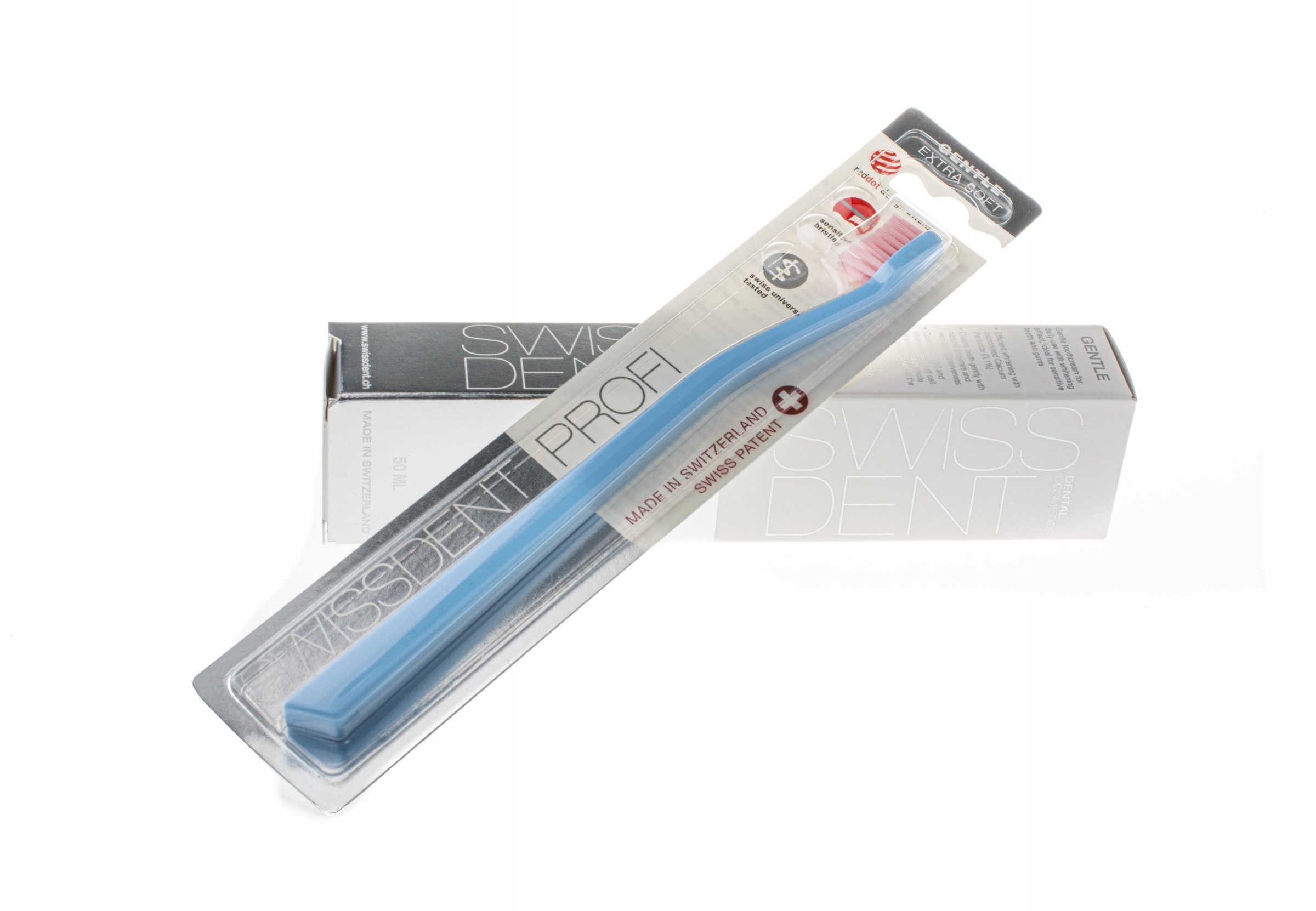 Swissdent Gentle Combo Pack zubná pasta + zubná kefka