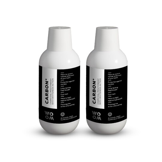 Woom Carbon+ ústna voda 2x500 ml