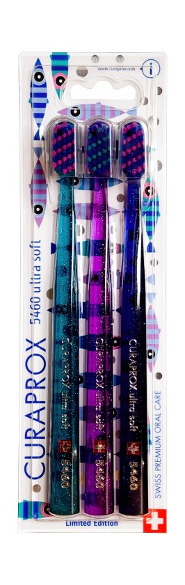 Curaprox CS 5460 Ultrasoft Summer Fish´n´stripes zubná kefka 3 ks