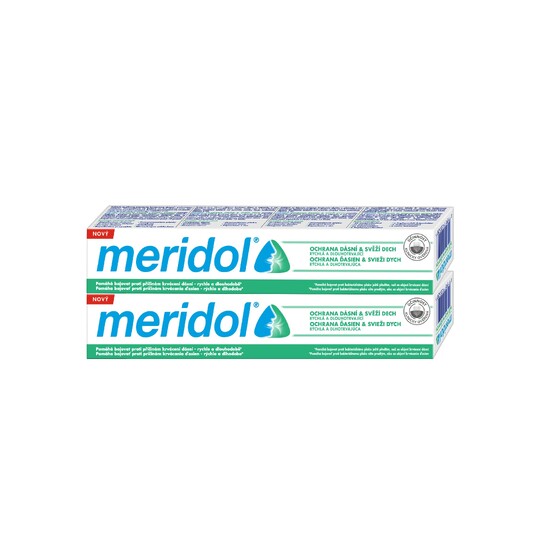 Meridol ochrana ďasien a svieži dych zubná pasta 2x75 ml