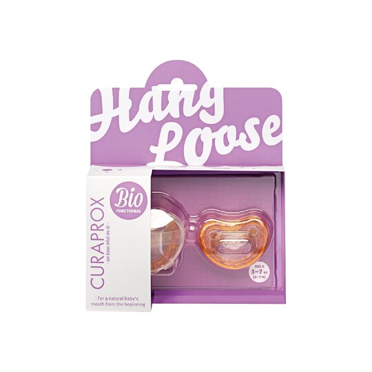 Curaprox Bio Functional cumlík 0-7 mesiacov ORANŽOVÝ, 2 ks