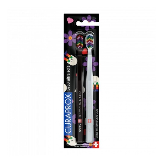 Curaprox CS 5460 Ultrasoft Happy Lil Teeth zubná kefka 2 ks