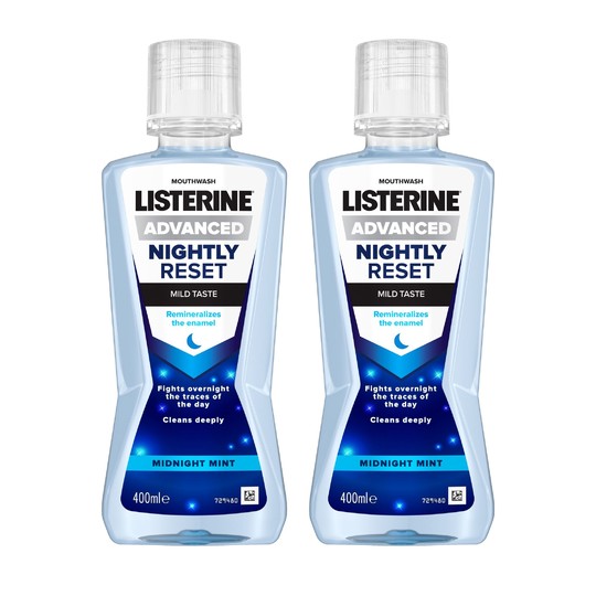 Listerine Advanced Nightly Reset ústna voda 2x400 ml