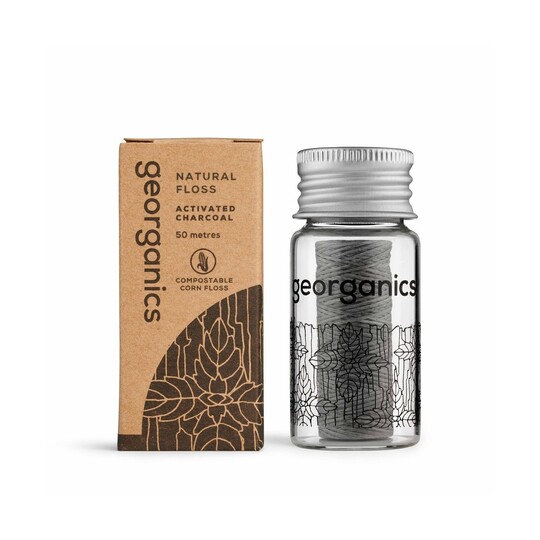 Georganics Activated Charcoal zubná niť 50 m
