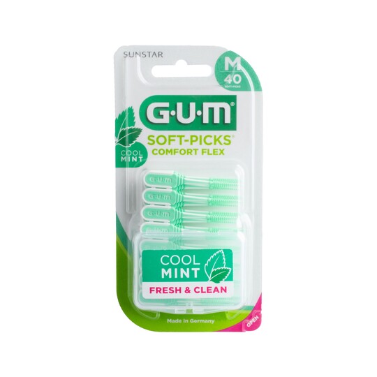 GUM Soft Picks Comfort Flex Regular/Medium Mint medzizubná kefka 40 ks