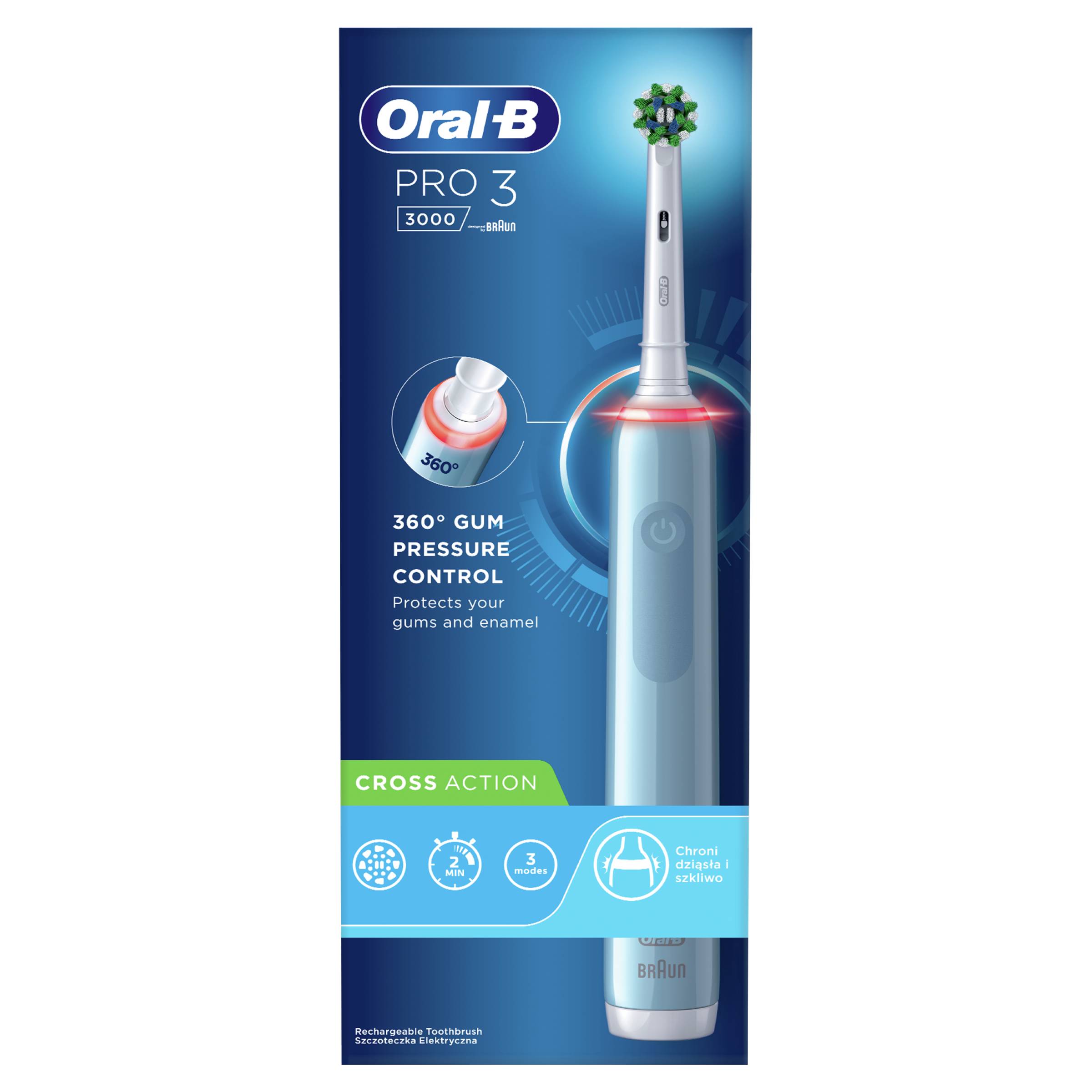 Oral-B PRO 3000 Blue oscilačná kefka