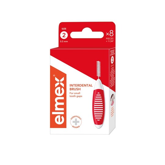 Elmex 0,5 mm Red medzizubná kefka 8 ks