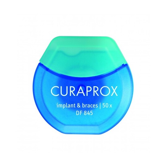 Curaprox DF 845 dentálna niť na rovnátka a implantáty 50 ks