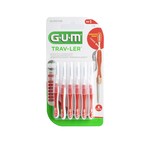 GUM Trav-Ler medzizubné kefky 0,8 mm červené 6 ks