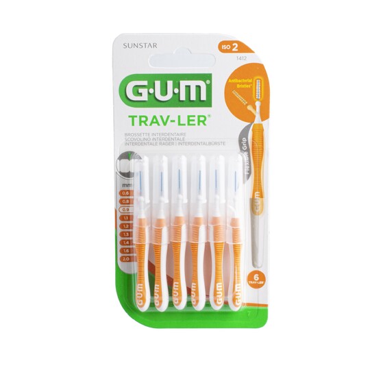 GUM Trav-Ler mezizubné kefky 0,9 mm oranžové 6 ks