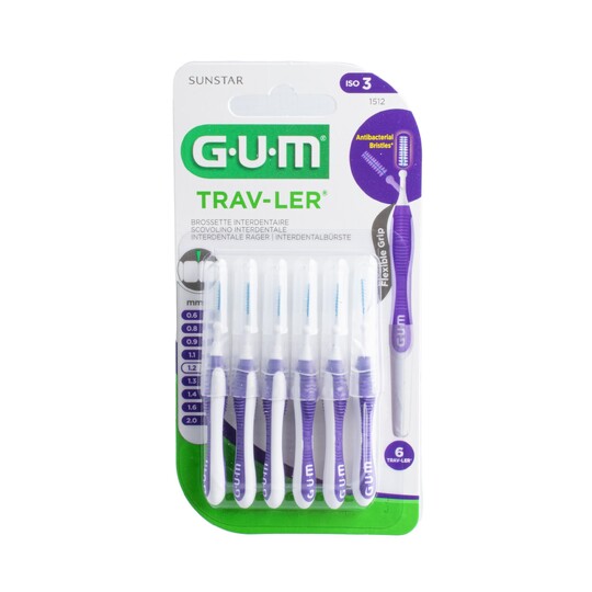 GUM Trav-Ler medzizubné kefky 1,2 mm fialové 6 ks