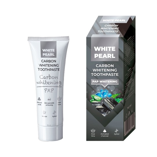 White Pearl PAP Carbon Whitening zubná pasta 75ml