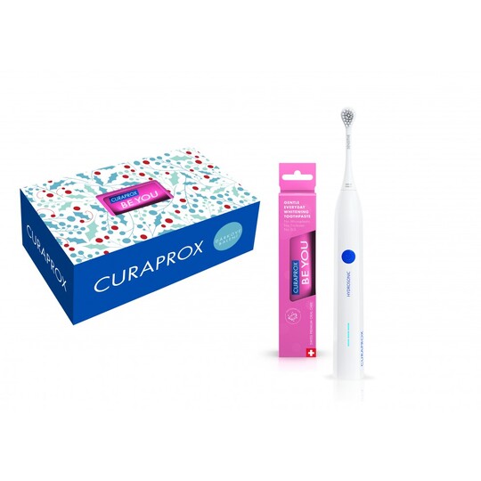 Curaprox Hydrosonic Easy sonická kefka + zubná pasta Be You Pink 60 ml