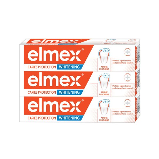 Elmex Caries Protection Whitening zubná pasta 3×75 ml