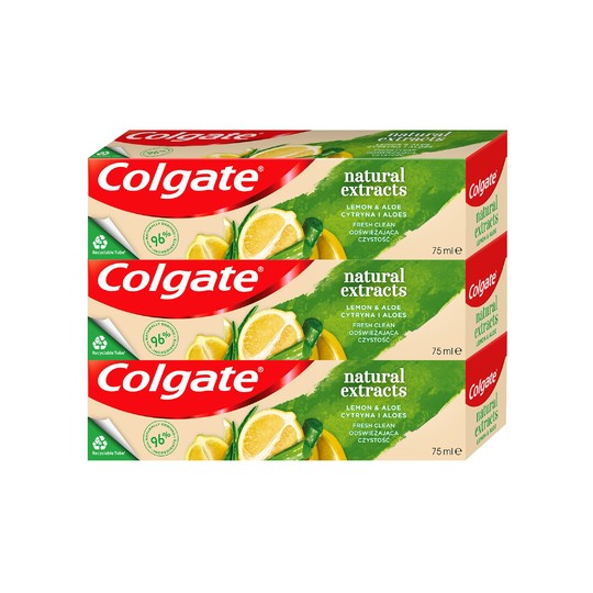 Colgate Natural Extract Ultimate Fresh zubná pasta 3x75 ml